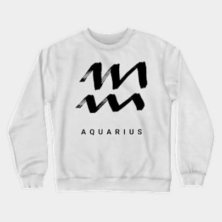 KIROVAIR ASTROLOGICAL SIGNS AQUARIUS #astrology #kirovair #symbol #minimalism #horoscope #waterman #home #decor Crewneck Sweatshirt